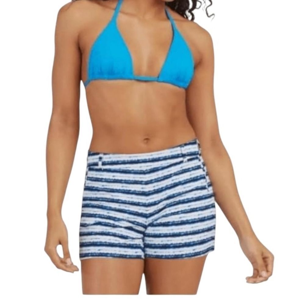 SPANX  Sunshine Shorts, Blue‎ Painted Stripe, New with tag Women's Size 1X